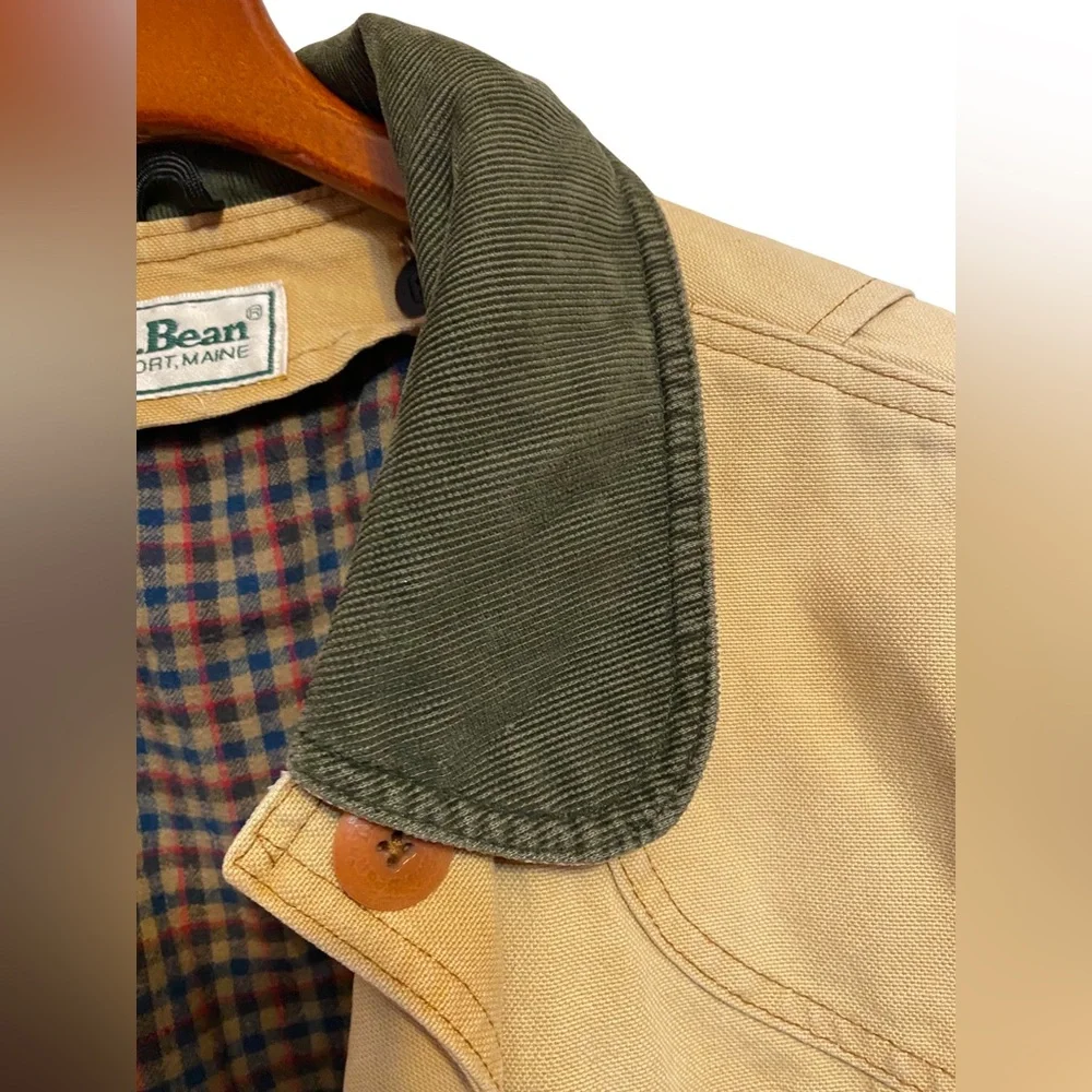 Vintage LL Bean Mens Lined Canvas Hunting Field Coat *READ-See Measurements*